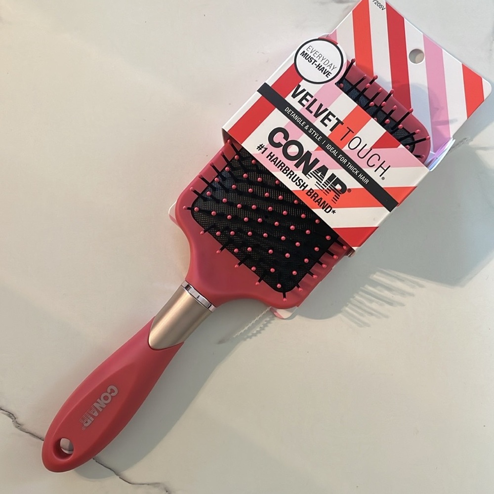 Conair Velvet Touch Hairbrush in Pink - Picture 3 of 9